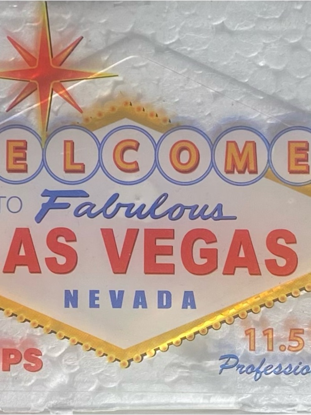 Las Vegas Welcome Sign Party Banner - White, Red, Gold